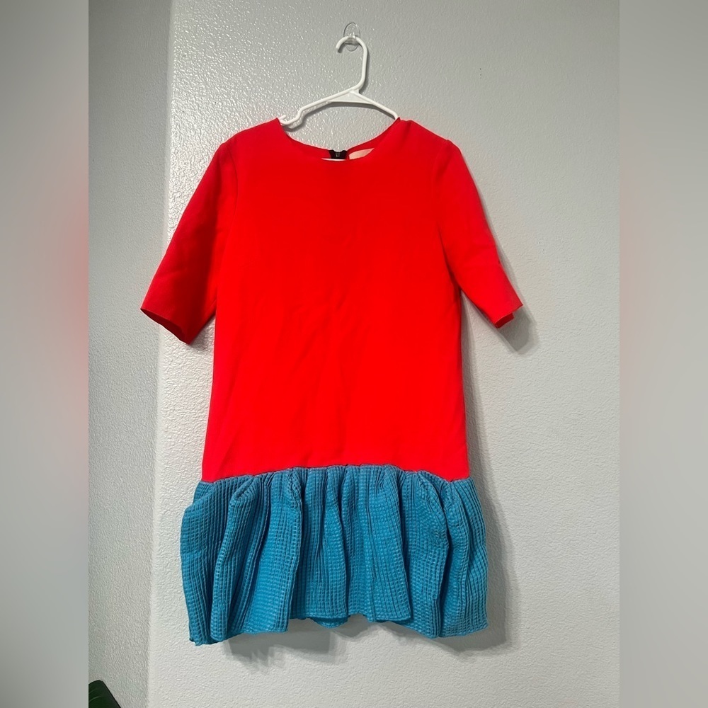 RARE Roksanda Ilincic Suzu Color Block wool Dress Size 10 - Picture 12 of 13